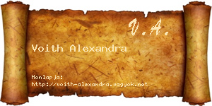 Voith Alexandra névjegykártya