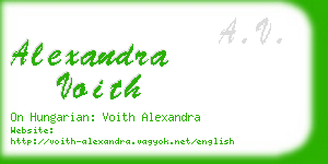 alexandra voith business card